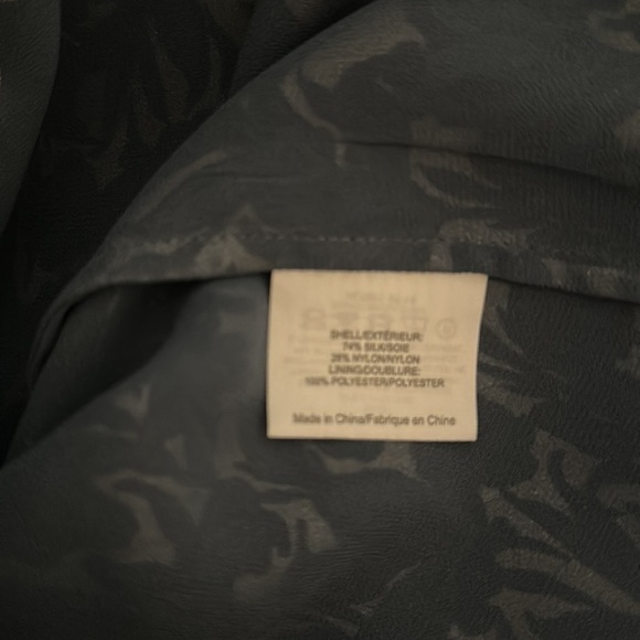 Tory Burch Caralyn Silk Blend Floral Sheen Long Sleeve Button Down Blouse Shirt - Picture 14 of 16